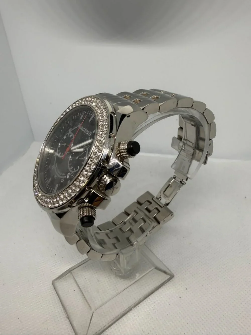 Marc Ecko F25048G1 Men's Crystal Bezel Stainless Steel Quartz Watch